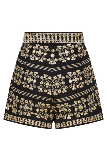 Hattie Shorts Black-Gold